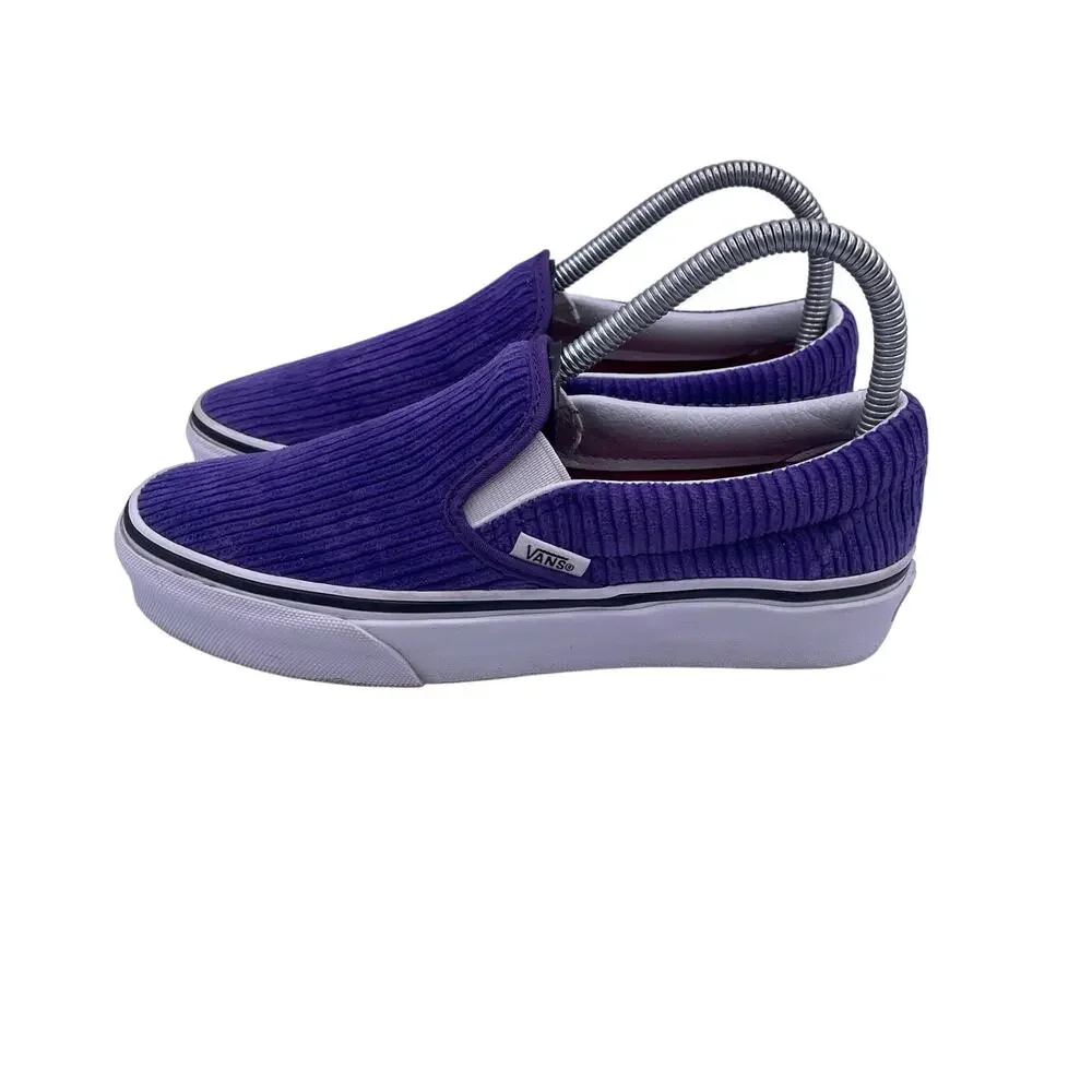 VANS OTW Chunky Corduroy Purple Slip On Skate Shoes Casual Womens 6